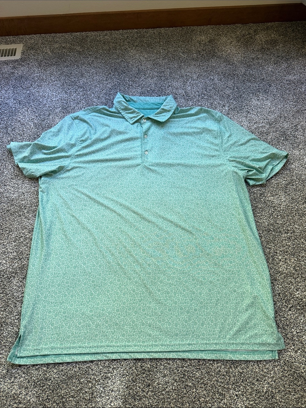 Hickey Freeman Mint Green Patterned Polo
